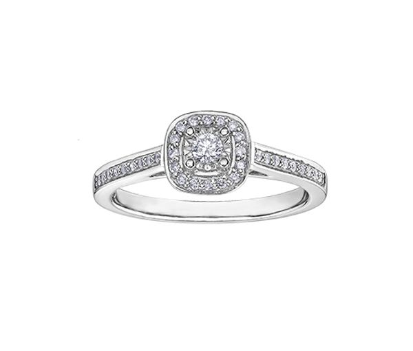 BAGUE EN OR 10K BLANC SERTIE DE DIAMANTS BAGUE EN OR 10K BLANC SERTIE DE DIAMANTS